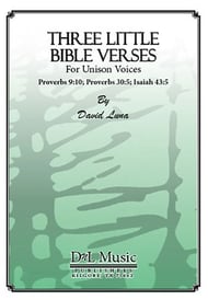 Three Little Bible Verses For Unison Voices Unison choral sheet music cover Thumbnail